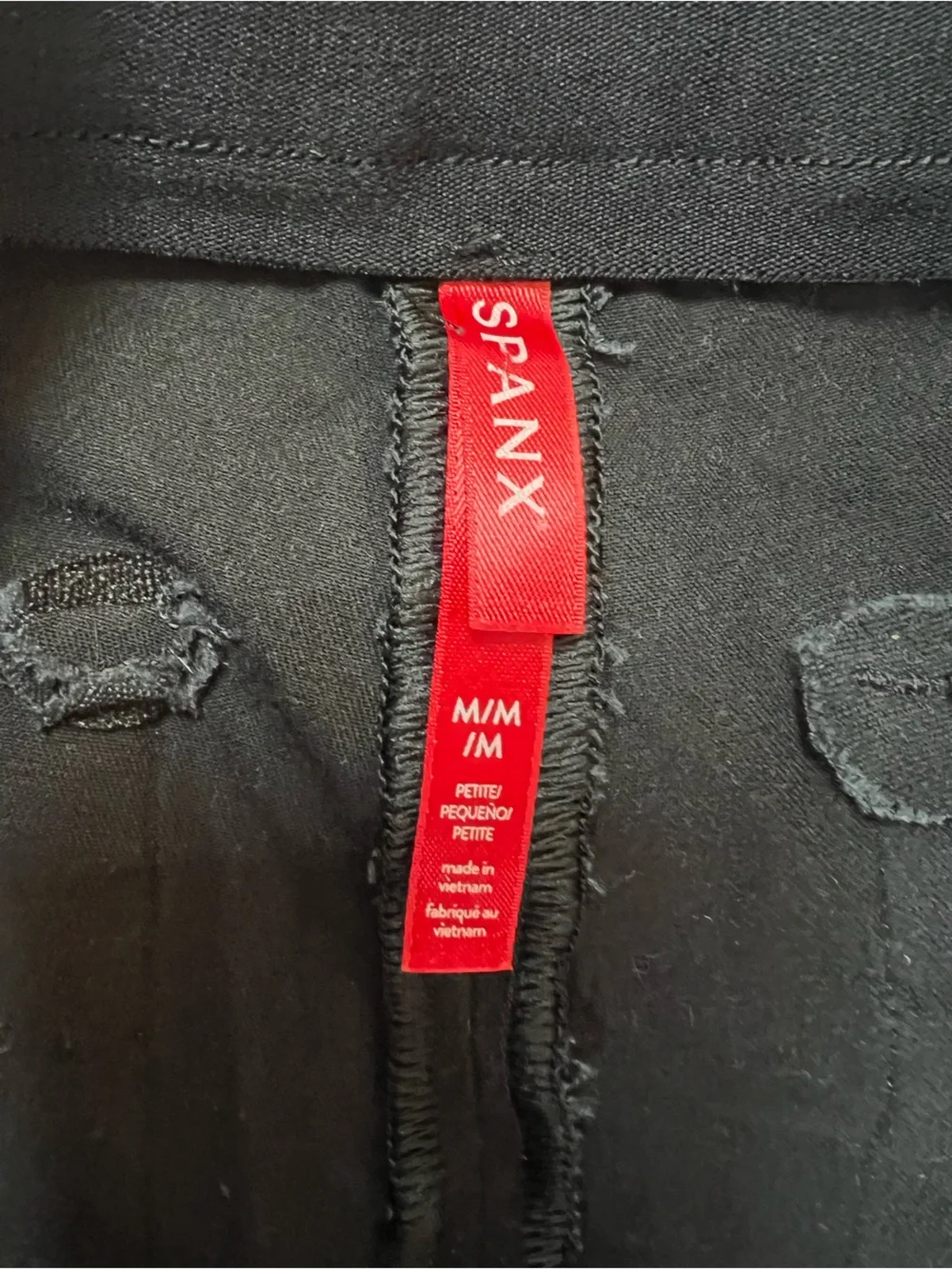 SPANX Polished Ponte Kick Flare Pull-On Flat Front Crop Pants Black, Medium - Picture 8 of 11